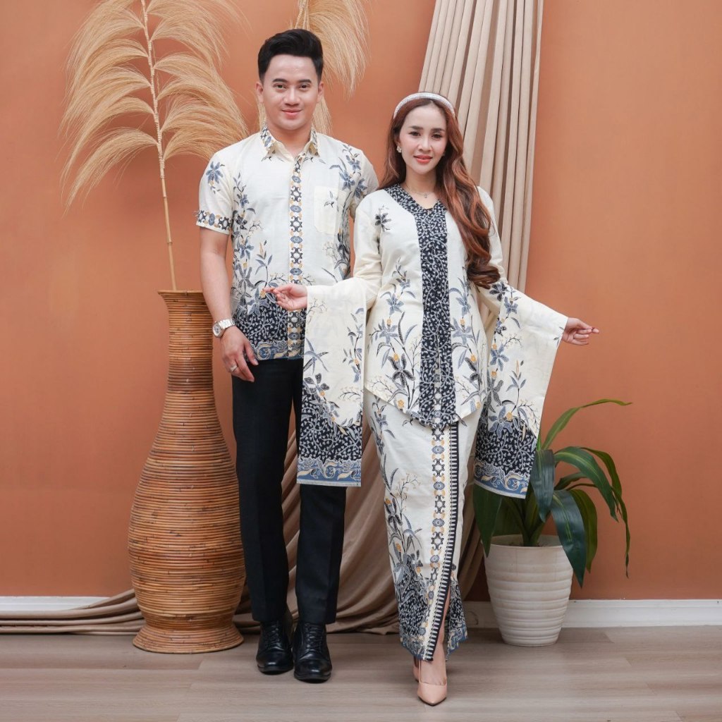 Jual RNB ZUMI ROK SETELAN BLUS COUPLE KEMEJA BATIK LENGAN PANJANG ...
