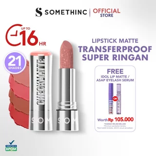 SOMETHINC Checkmatte Transferproof Lipstick - Lipstick Batang Transferproof, Nyaman Dan Tahan Digunakan Hingga 16 Jam | Mampu Menyamarkan Garis Di Bibir, Terasa Ringan, Dan Tidak Lengket, serta Smudgeproof