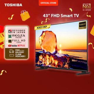 [FHD Smart TV] [KHUSUS ONLINE] Toshiba TV 43" FHD Smart TV - WIFI Netflix Disney+ Youtube Dolby Audio Screen Sharing HDMI Digital - 43E31KP