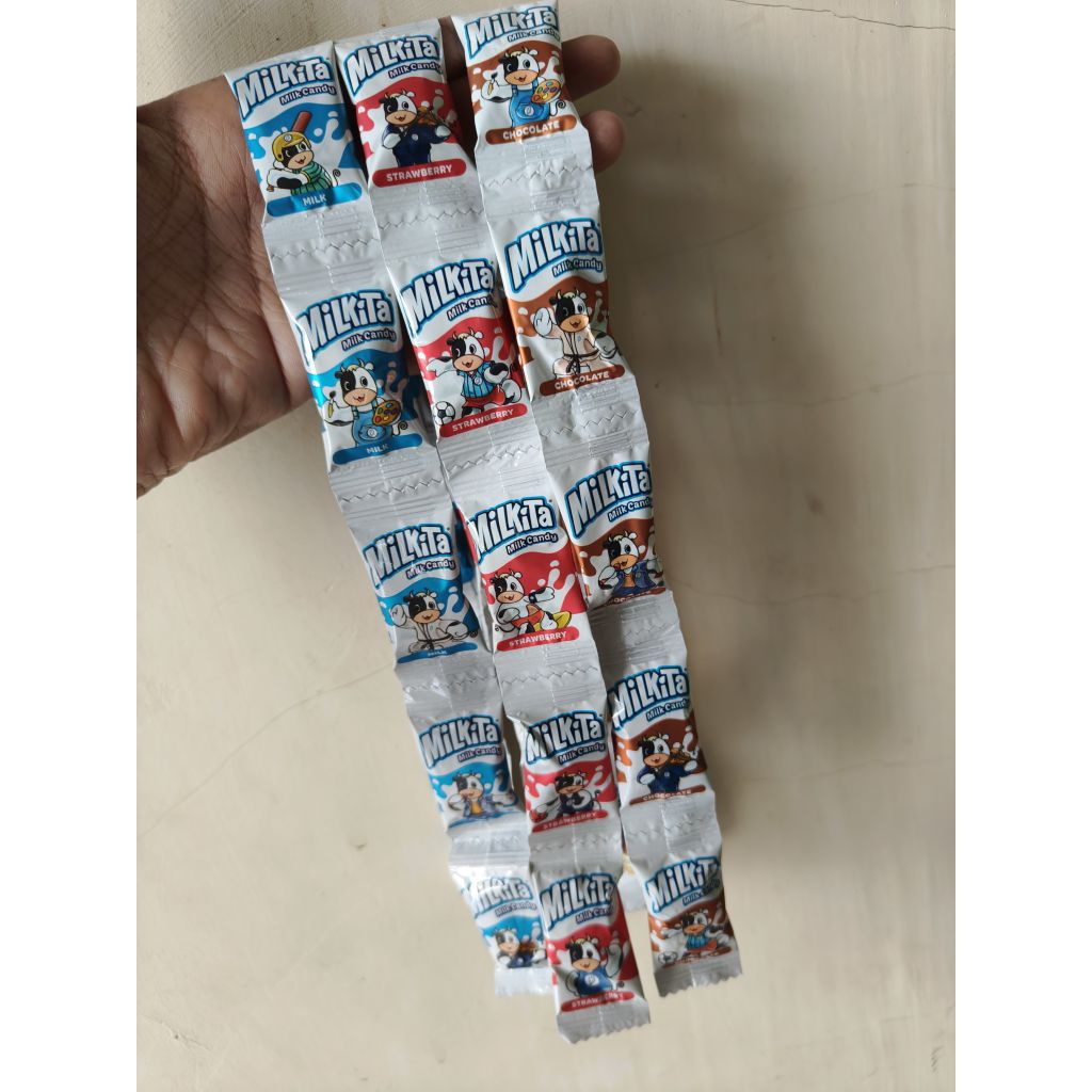 Jual (3 renceng = 30 pcs) PERMEN EMPUK PERMEN SUSU MILKITA | Shopee ...