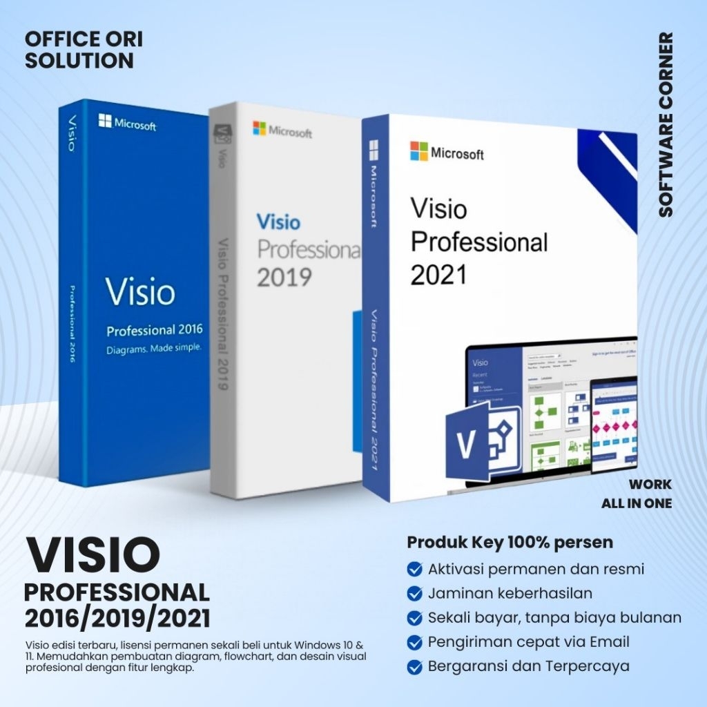 Jual Promo Office Original Visio / Project Professional 2021 - 2019 ...