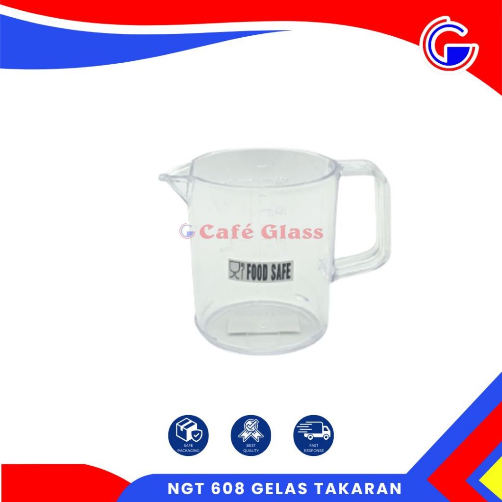 Gelas Takar 250Ml Akrilik I Gelas Ukur Murah I Measuring Cup Akrilik Transparan I Ngt-608 Nagata
