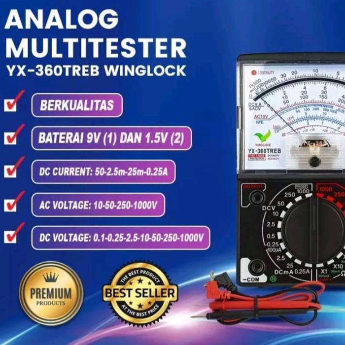 Jual Multitester Analog Besar / Multimeter Besar Pengukur Tegangan ...