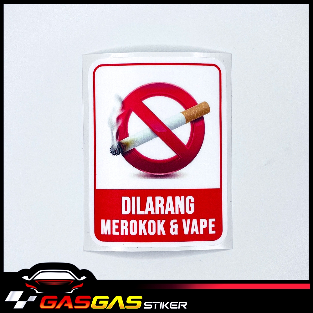 Jual Stiker DILARANG MEROKOK Sticker Dinding Bahan Vinyl Laminasi Doff ...