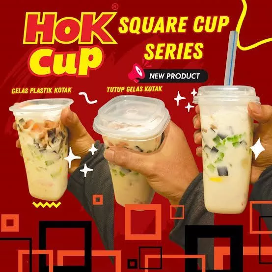 Square/Kotak ukuran 10oz / 12oz / 16oz / 22oz