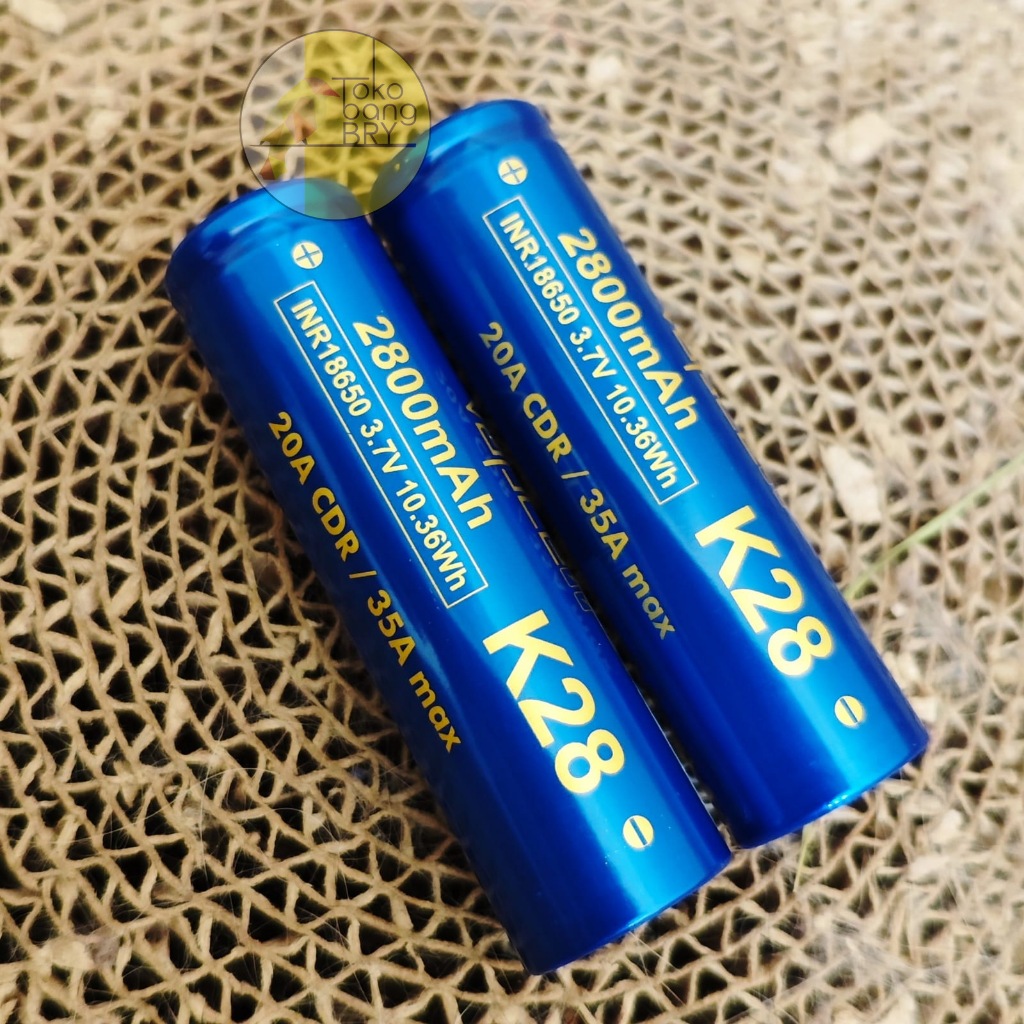 Jual Original Batre VC K28 2800mAh 18650 3.7V 20A CDR 35A Max - Battery ...