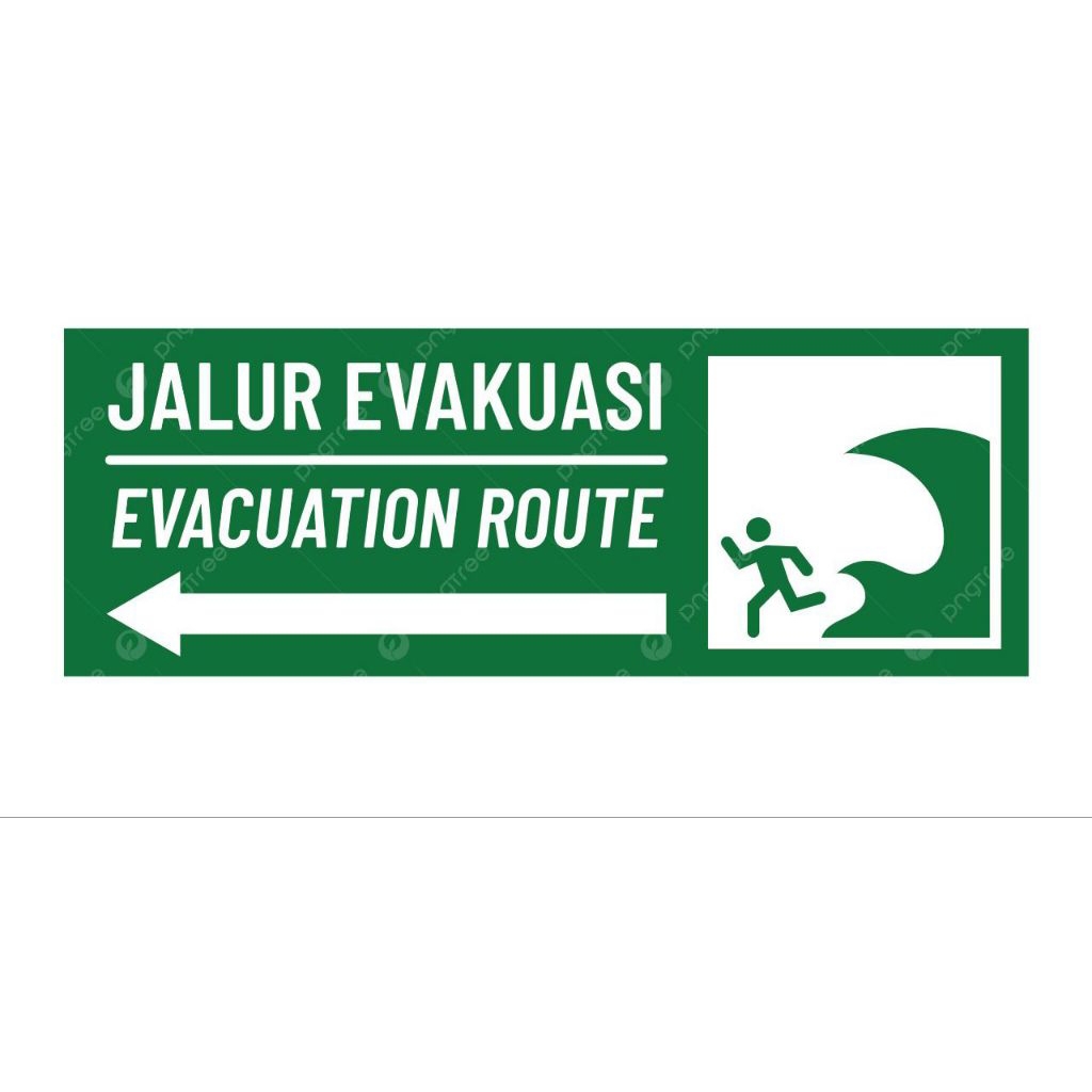 Jual Plang Rambu Jalur Evakuasi Plang Jalan Plang Rambu Alumunium plat ...