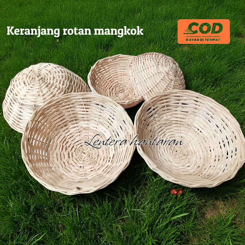 Jual keranjang rotan mangkok diameter 13 dan 18 | keranjang rotan ...