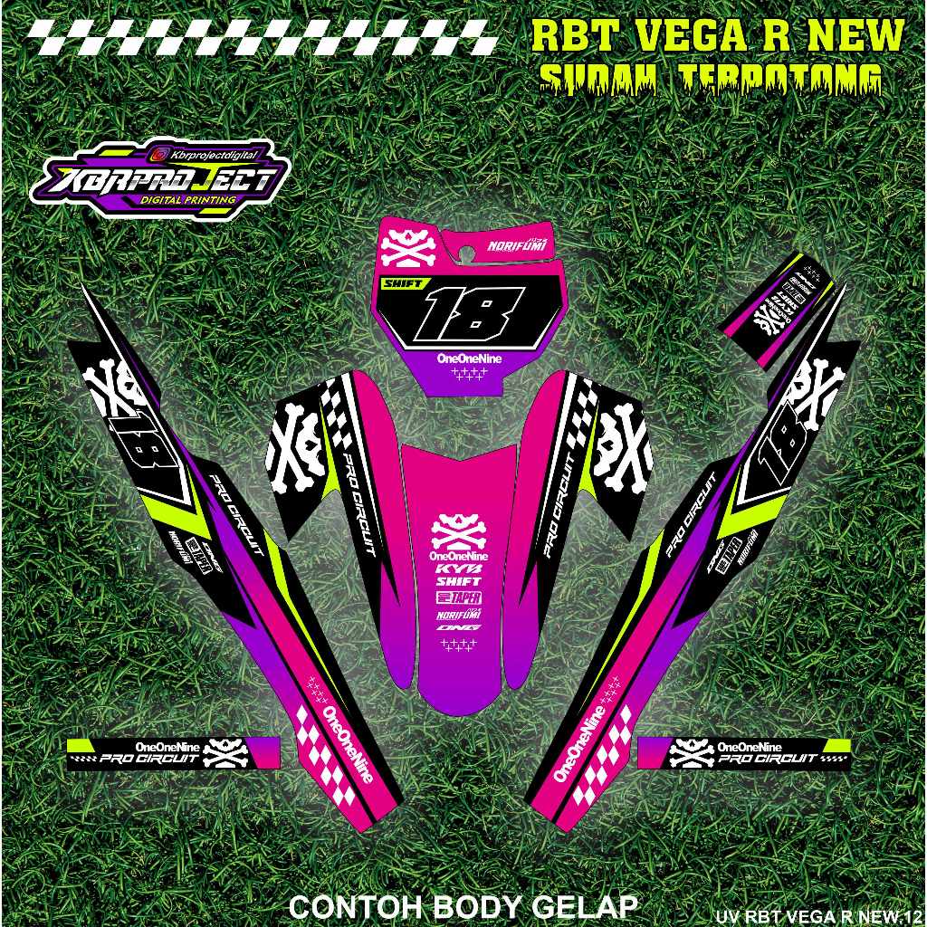 Jual Sticker Variasi RBT/GTX VEGA R NEW Striping RBT Terbaru striping ...