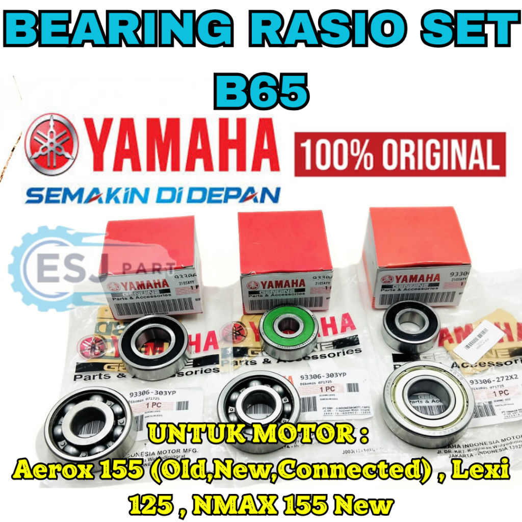 Jual BEARING RASIO SET B65 ASLI ORIGINAL YAMAHA LEXI 125/NMAX 155 NEW ...