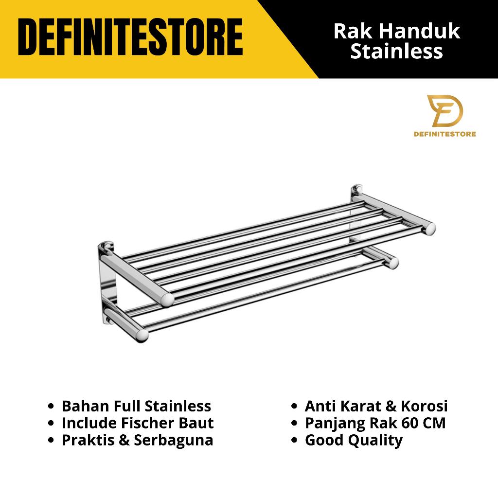 Jual Rak Handuk Stainless Dinding Kamar Mandi Anti Karat Serbaguna ...