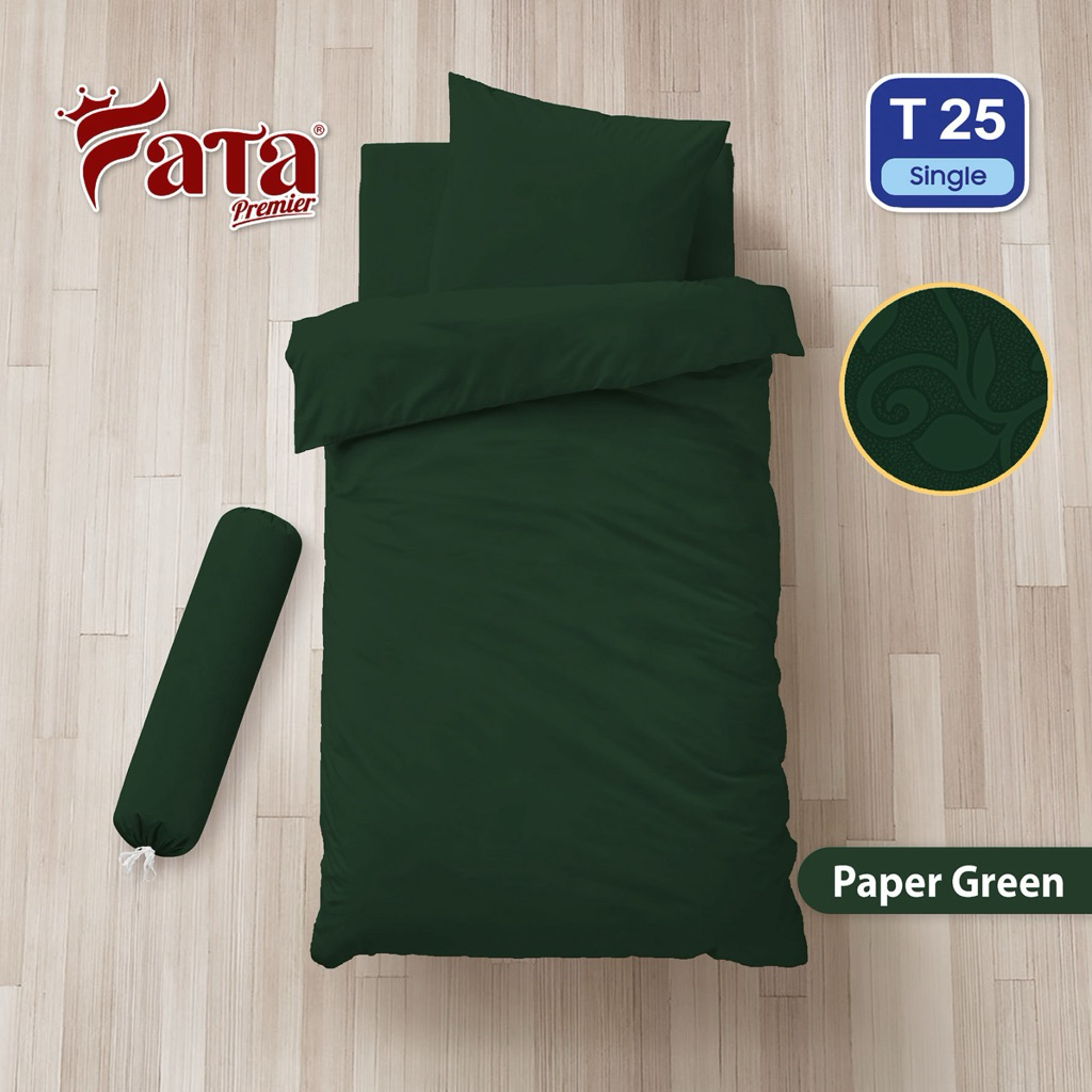 Jual Bedcover / Bed Cover Fata Set Jacquard Paper Green Ukuran Single ...