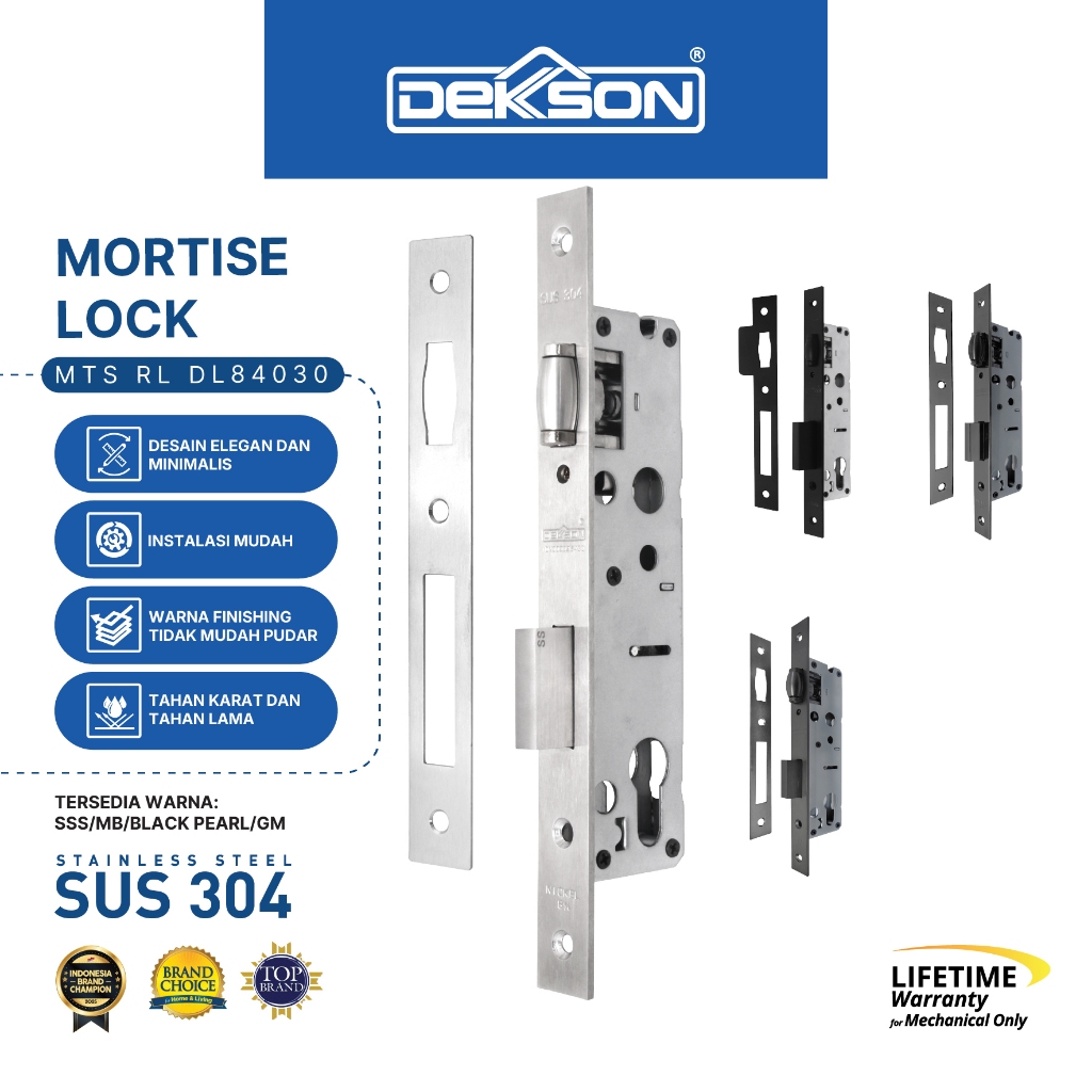 Jual DEKKSON Mortise Lock Roller Deluxe Rumah Stainless Steel SUS 304 ...