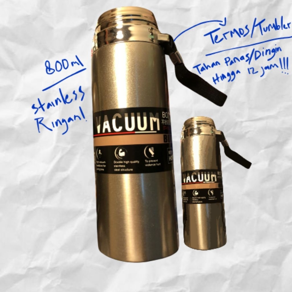 Jual Termos Thermos Botol Minum Stainless Premium Tahan Panas Tahan ...