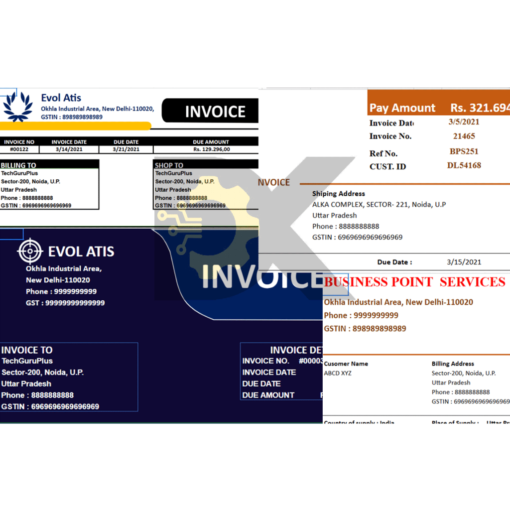 Jual [T0327] 70+ Template Invoice Excel & Word | Format Nota dan ...
