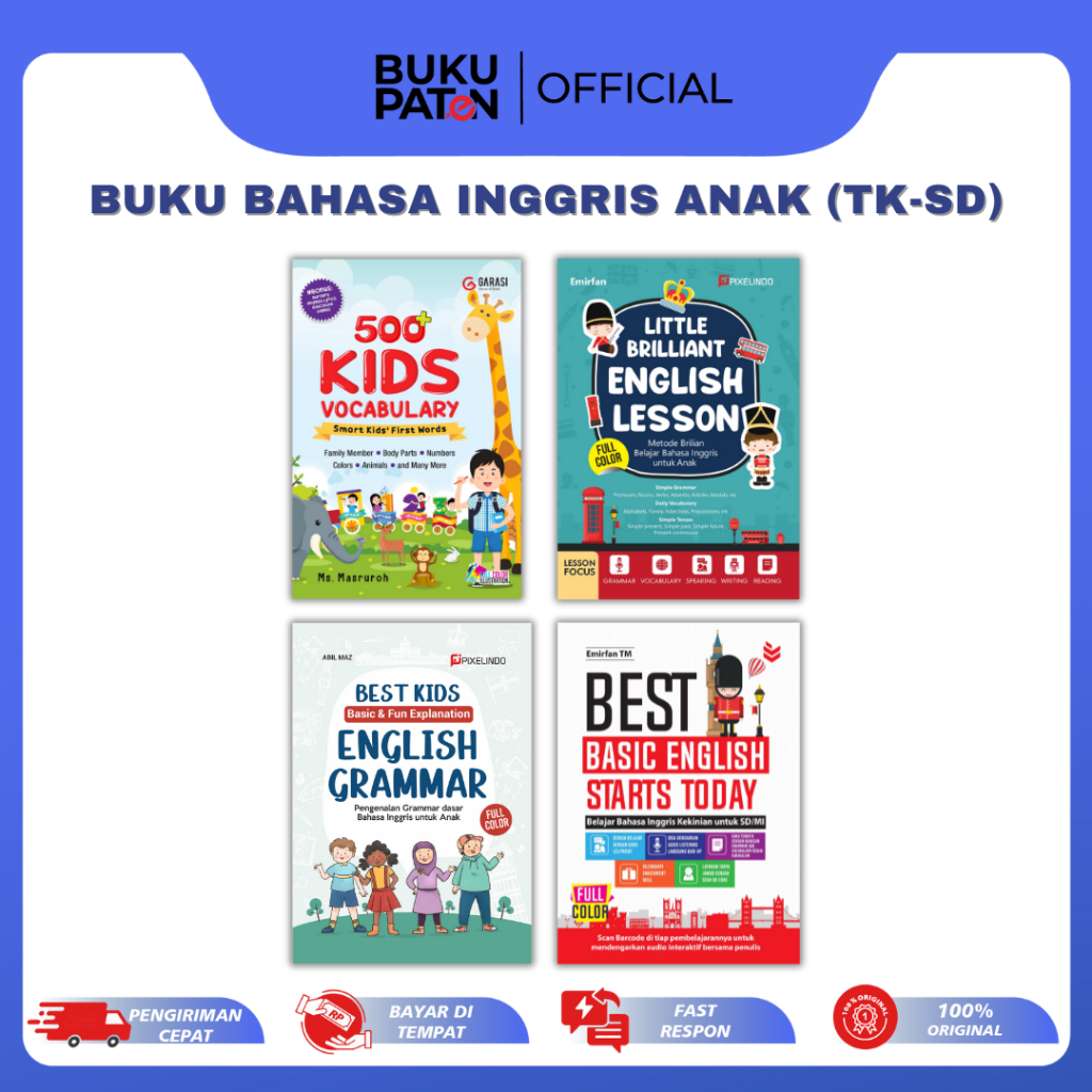 Jual BUKU PATEN Buku Anak Bahasa Inggris Untuk TK - SD | Shopee Indonesia