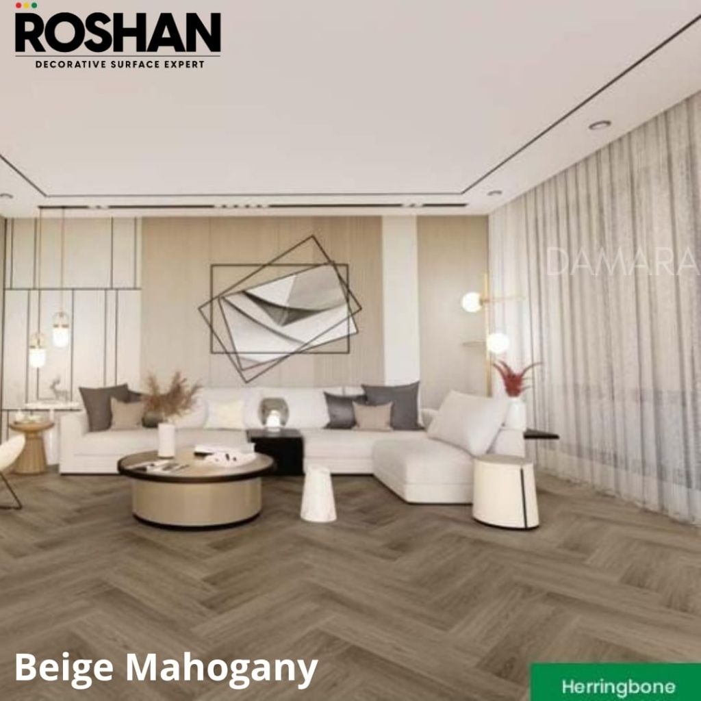 Jual Roshan Lantai SPC 5mm HERRINGBONE (ukuran 150x750 mm) Sistem klik ...