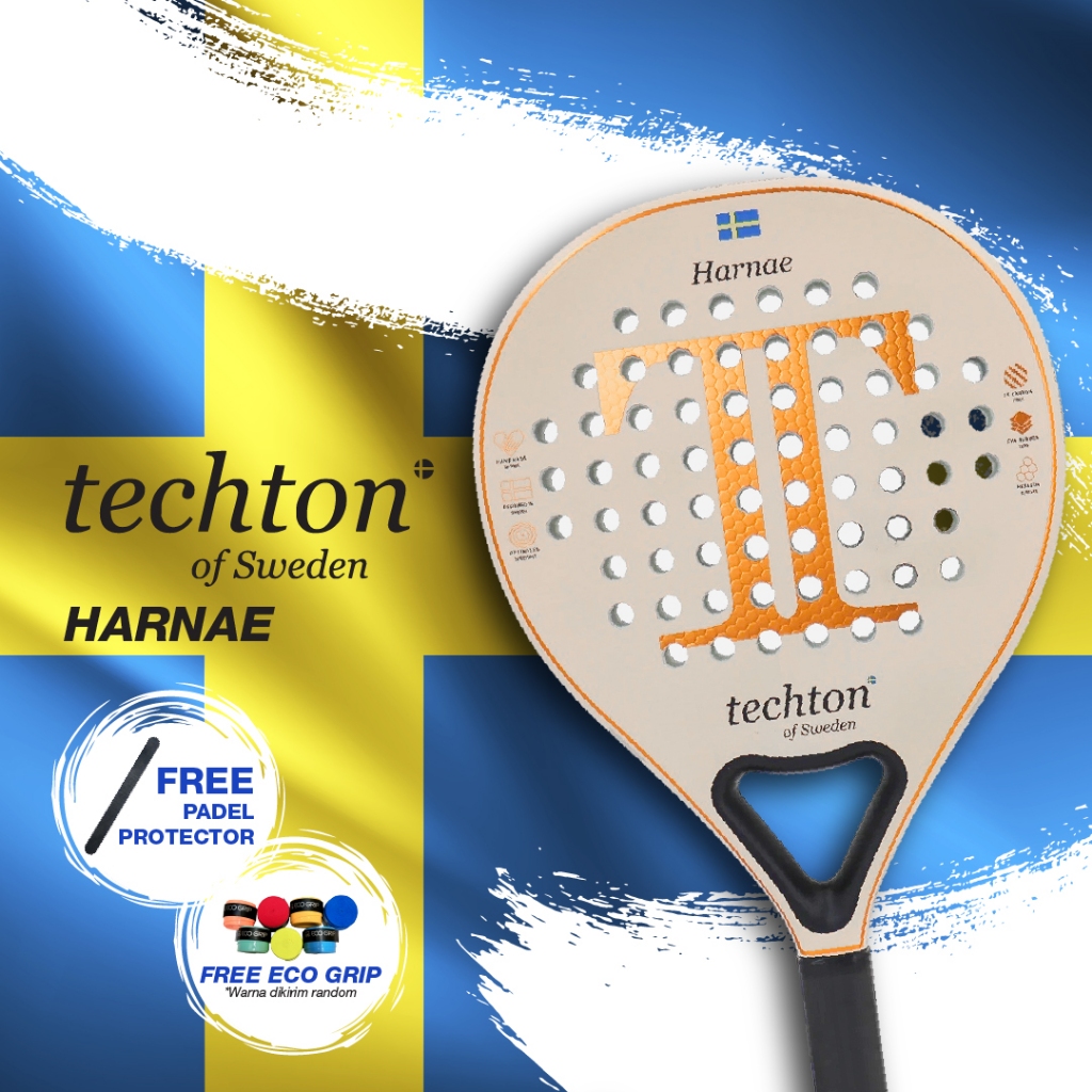 Jual Raket Padel Techton Harnae 3K & EVA Foam | Design in Sweden ...