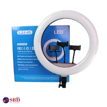 Paket Lampu Ring Light Tiang 2 M 18 Inch 3 In 1 Color With 3 Phone Holder LJJ 45 Ring Light 45