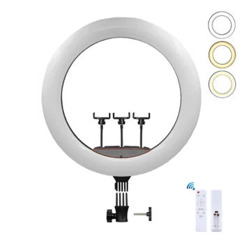 Paket Lampu Ring Light Tiang 2 M 18 Inch 3 In 1 Color With 3 Phone Holder LJJ 45 Ring Light 45