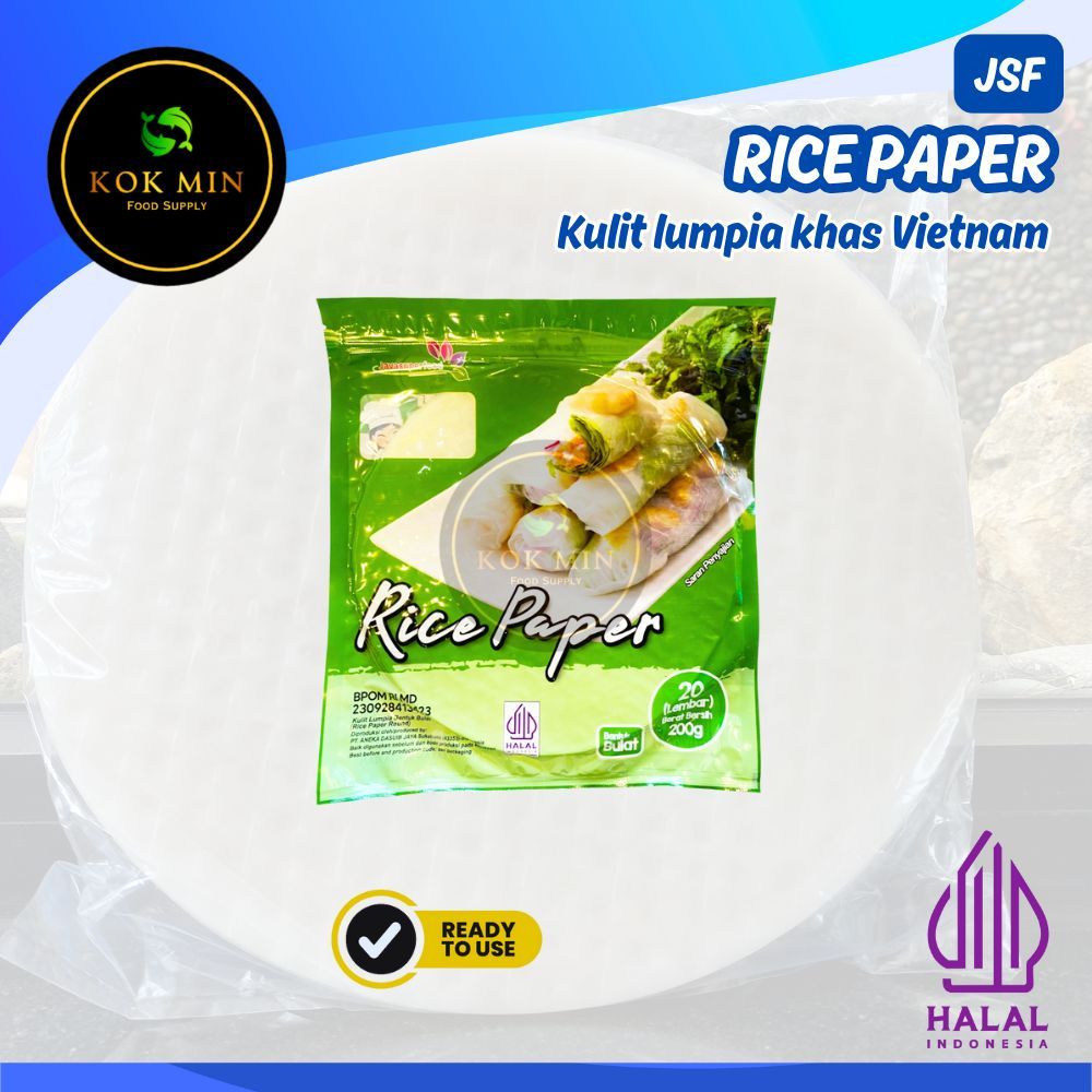 Jual JSF Rice Paper Round / Kulit Lumpia Bulat Khas Vietnam - 20 lembar ...