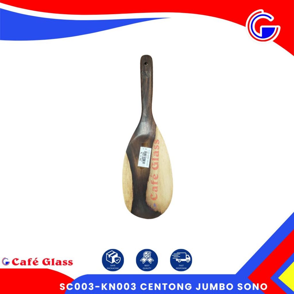 Centong Nasi Jumbo Kayu Sono / Entong Nasi Solet Aesthetic Tebal / Centong Nasi Anti Panas