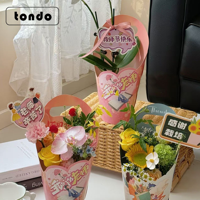 Jual Kerangka Buket Bunga Edisi Teacher Day's Bentuk Bulat | Buket ...