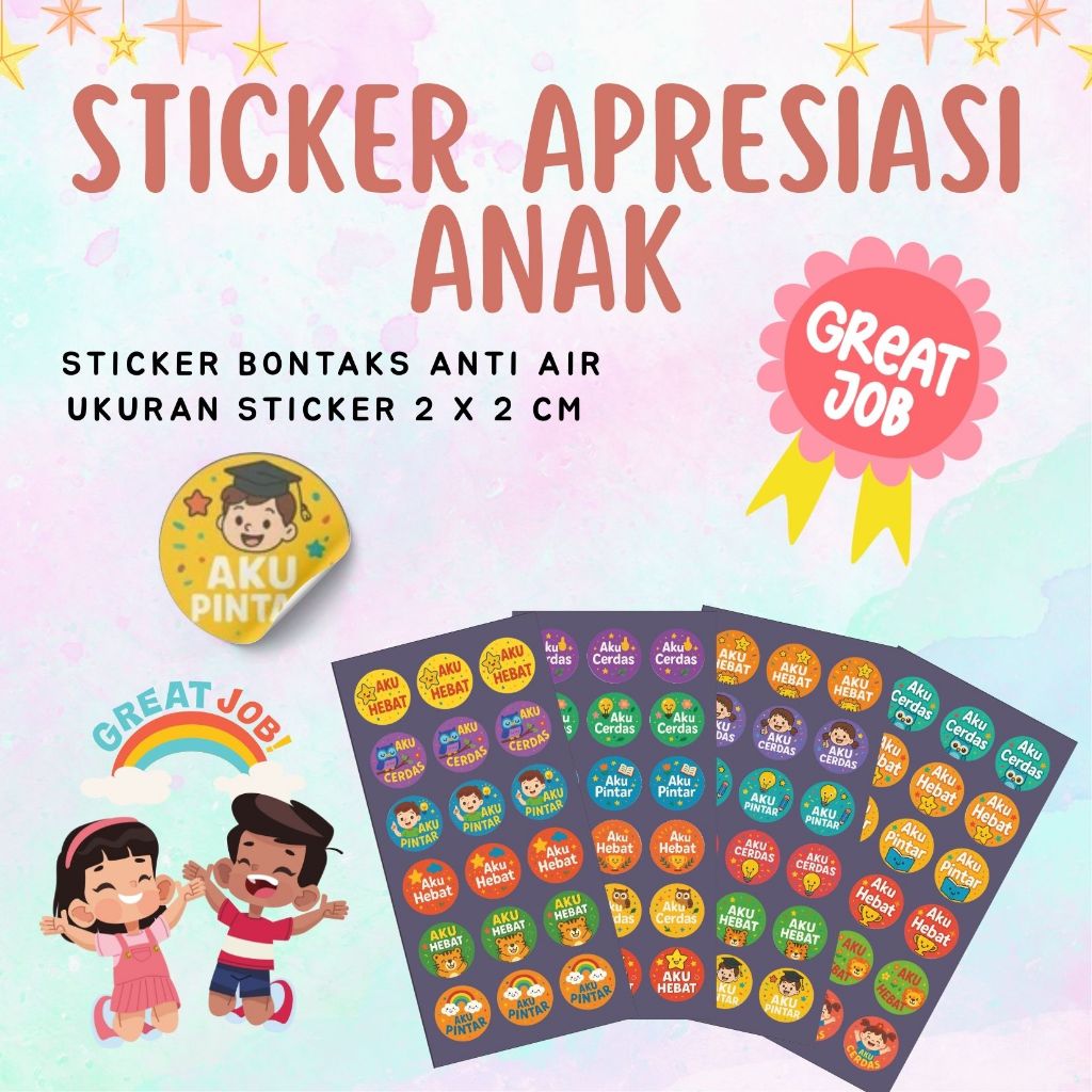 Jual Sticker Apresiasi Anak - Sticker Motivasi dan Rewards Anak Anti ...