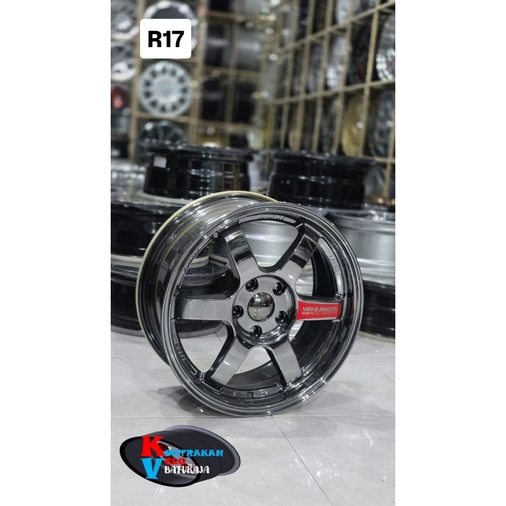 Jual Velg Volk Rays TE37 R17 Black Chrome 5x114 ( INNOVA ERTIGA RUSH ...