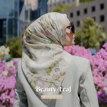 Koyu Hijab Segiempat Viney Jepang Beauty Leaf (Autum Series)