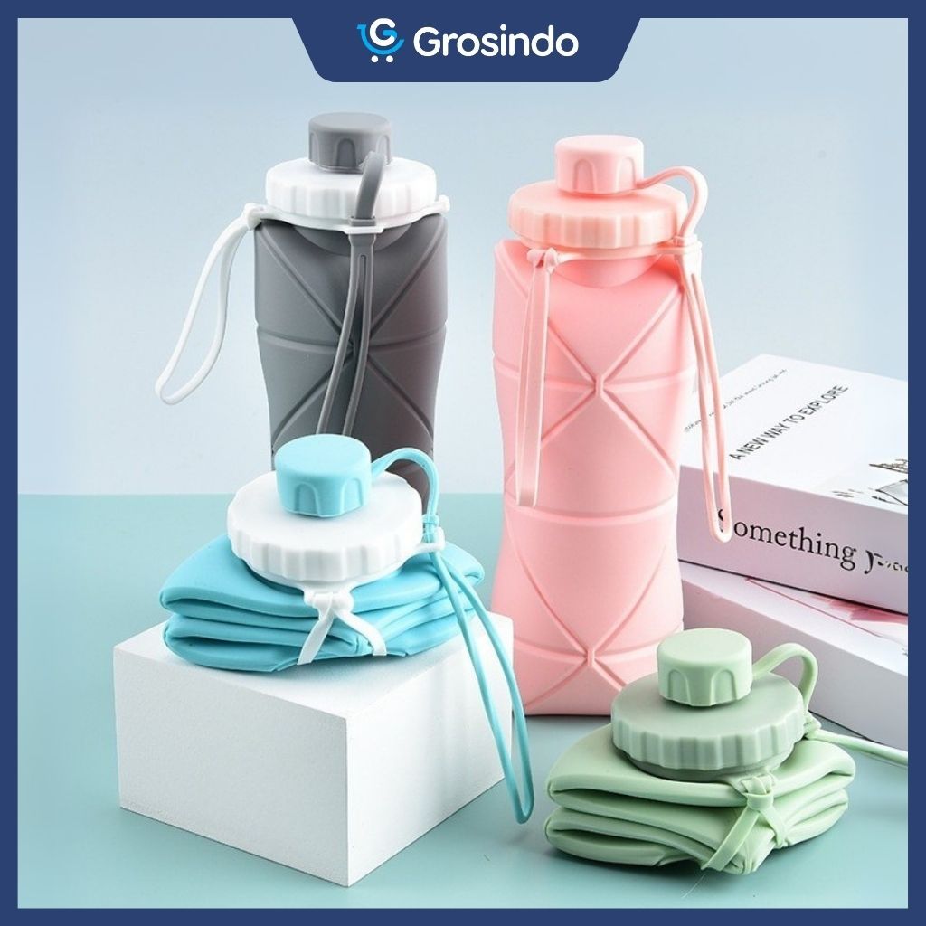 Jual Botol Air Minum Lipat Portable 600ml Foldable Origami Water Bottle ...