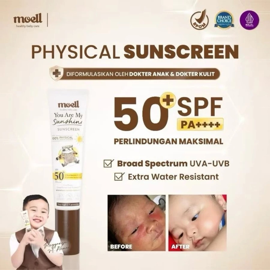 Jual Moell You Are My Sunshine Sunscreen SPF 50 PA++++ 30 gr | Shopee ...