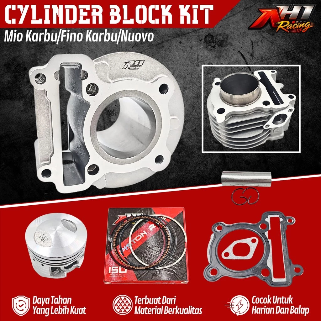 Jual Boring Block Blok Seher Bore Up 54 58.5 59 63 66 Mm Mio Fino Nuovo ...