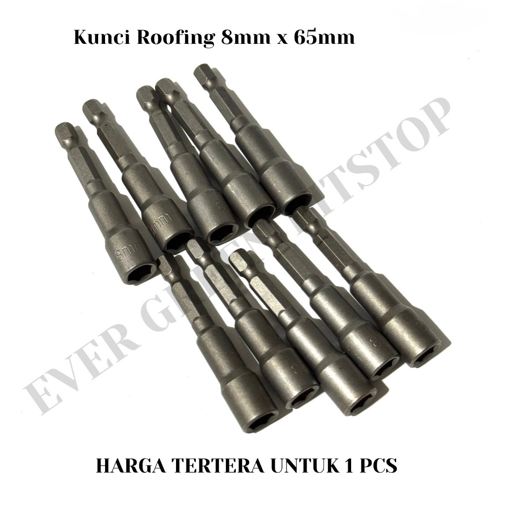 Jual SATUAN Mata Kunci Roofing 8 mm x 65 mm Hex Nut 8mm x 65mm PANJANG ...