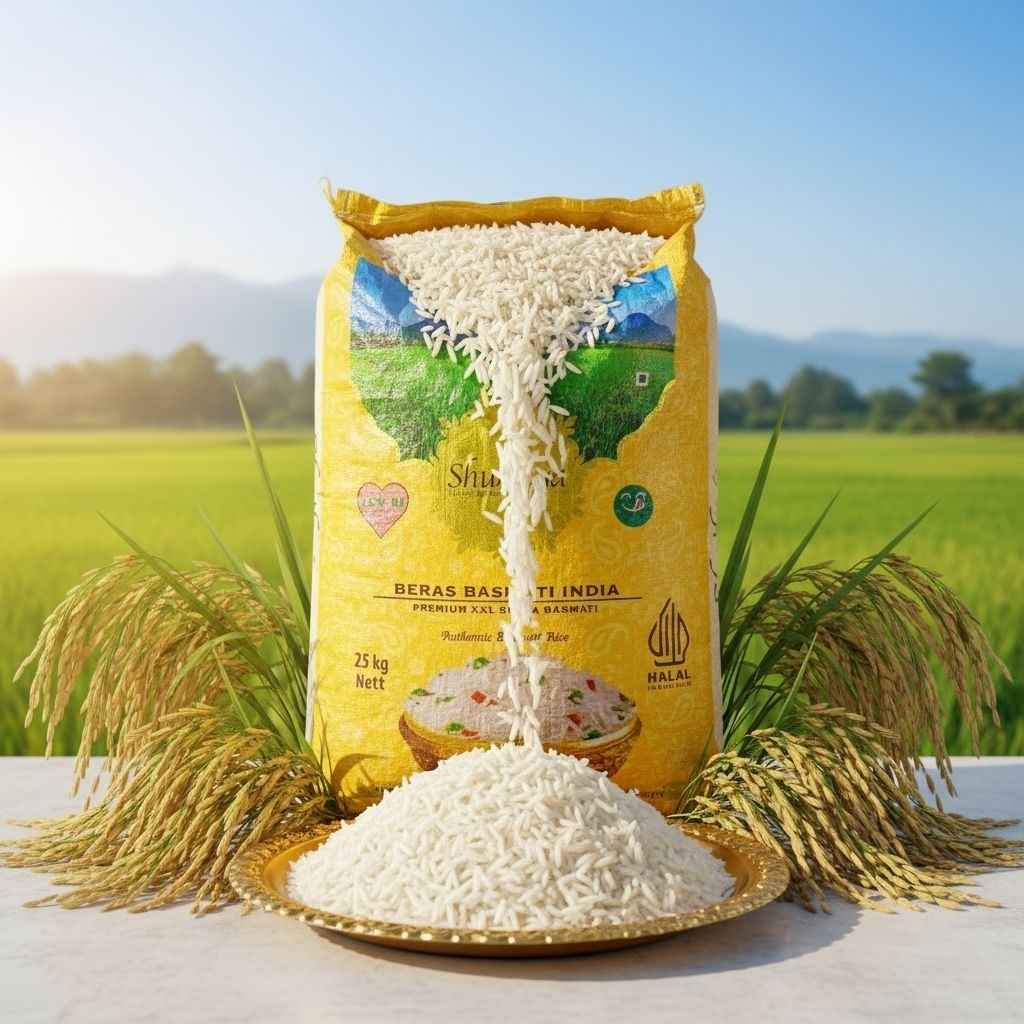 Jual Beras Basmati/basmati rice 25kg merk shukriya | Shopee Indonesia