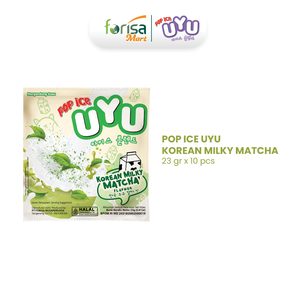 Jual Pop Ice Milk Shake Powder UYU Rasa Korean Milky Matcha | Renceng ...