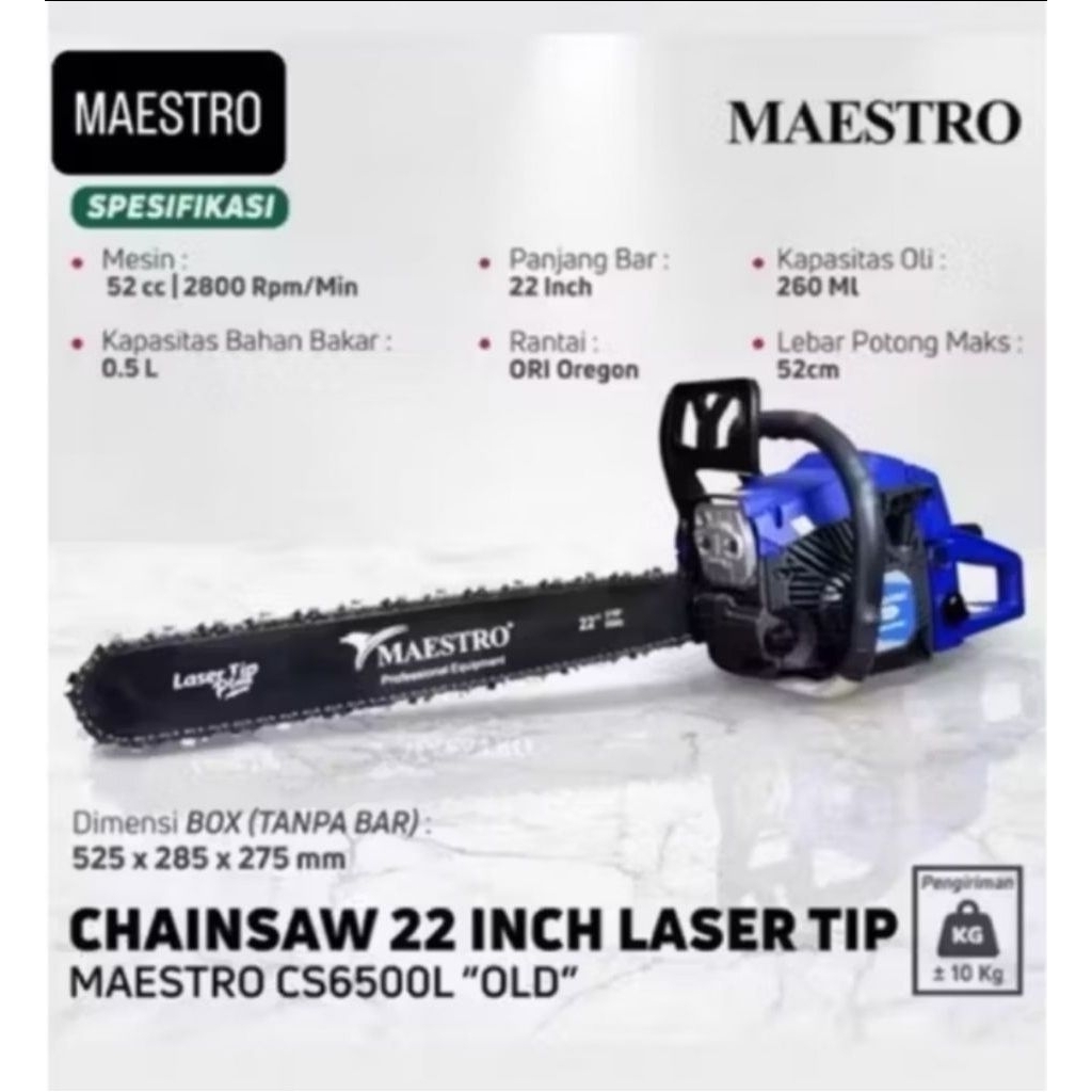 Jual Mesin Chainsaw Maestro CS 6500L | Shopee Indonesia