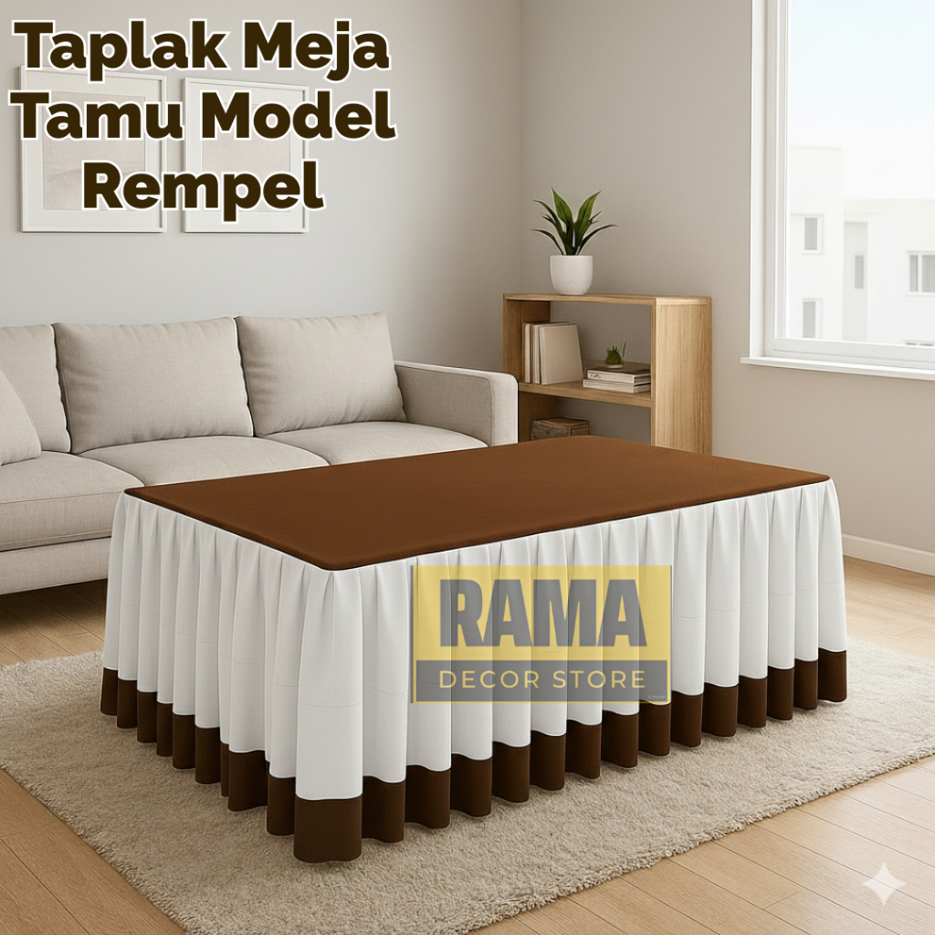 Jual Taplak Meja Tamu Rumbai Mewah Rempel Costum | Shopee Indonesia