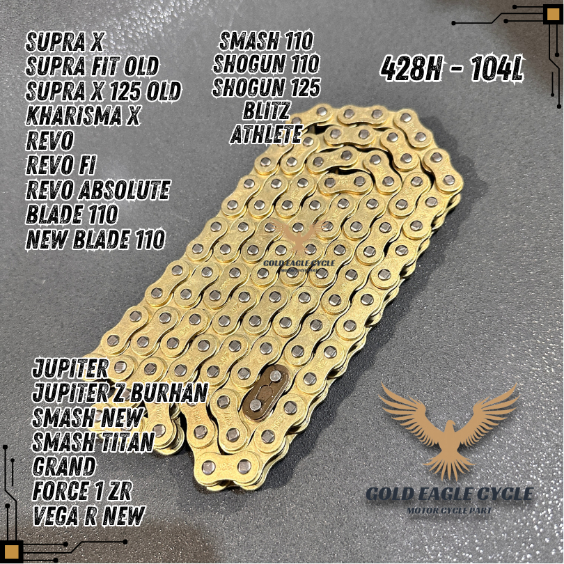 Jual RANTAI RODA RANTAI MOTOR 428H-104L SUPRA X 125 REVO FI BLADE ...