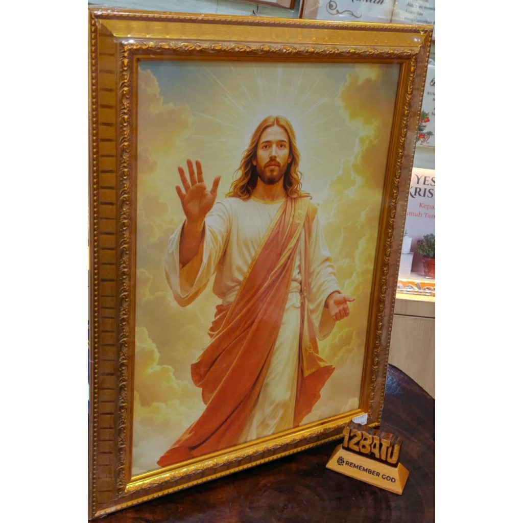 Jual PAJANGAN ROHANI BINGKAI GAMBAR TUHAN YESUS | Shopee Indonesia
