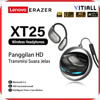 Lenovo ERAZER XF25 OWS Headset Bluetooth 5.4 TWS  Wireless Earphone Open Ear Bone Conduction Gaming Headset VITIALL Low latency Noise Cancelling Headphone Super Bass Sports Musik Earbuds
