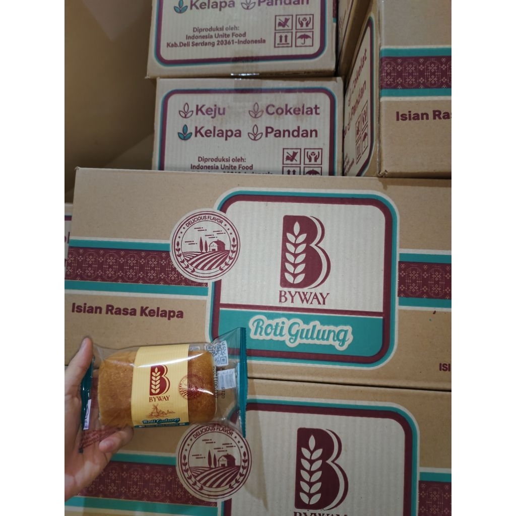 Jual ROTI BYWAY GULUNG RASA KELAPA ISI 1 DUS 60 PCS LEMBUT DAN ENAK ...