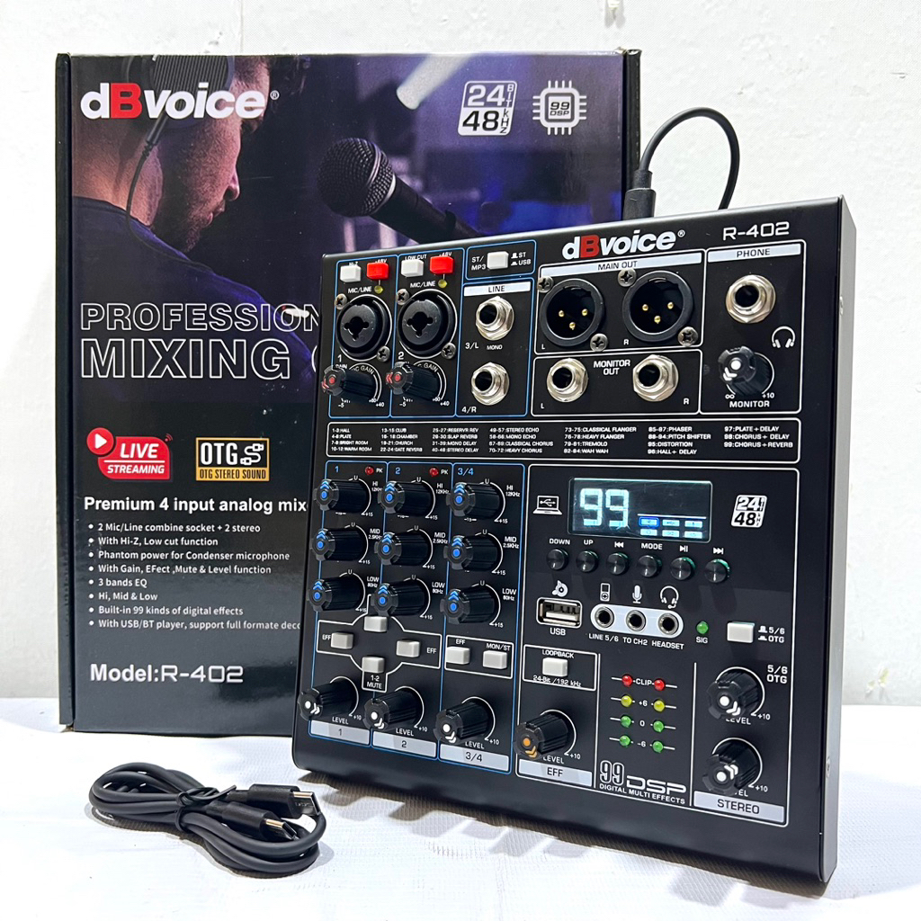Jual Mixer Dbvoice R 402 Original Product 4 Channel With OTG Live ...