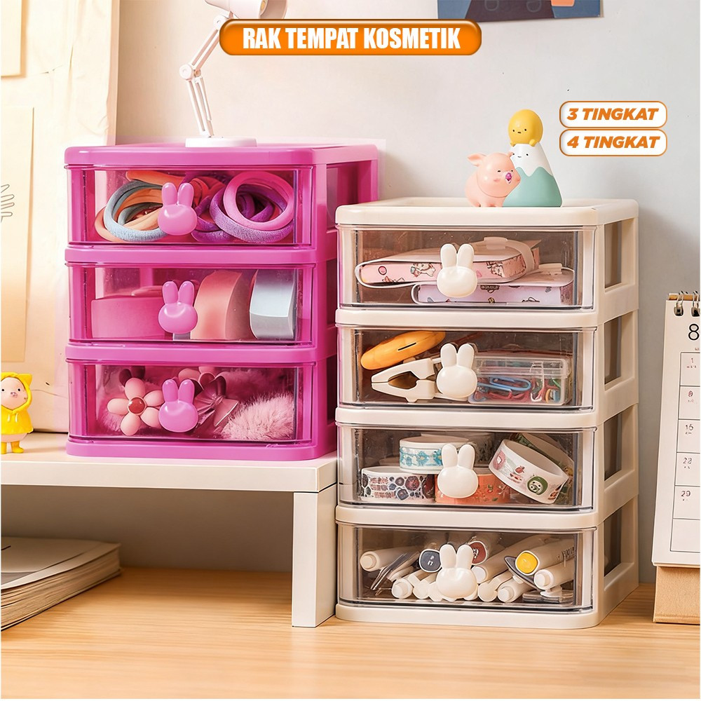Jual Rak Meja Laci Penyimpanan Rak Susun Makeup Storage Organizer ...