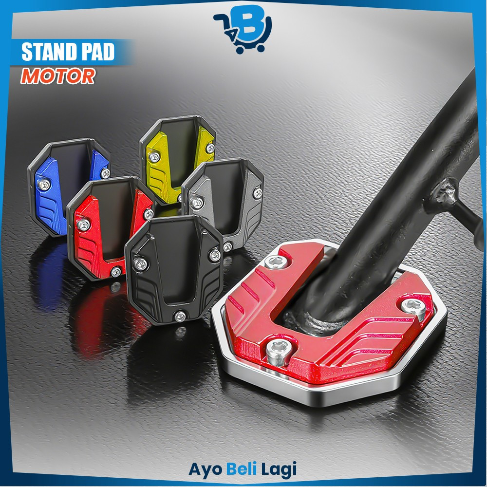 Cover Standar Samping Bantalan Penyangga Kaki Motor Anti Licin / Pelindung Pijakan Standar Universal Stand Pad Motorcycle ABL C1346