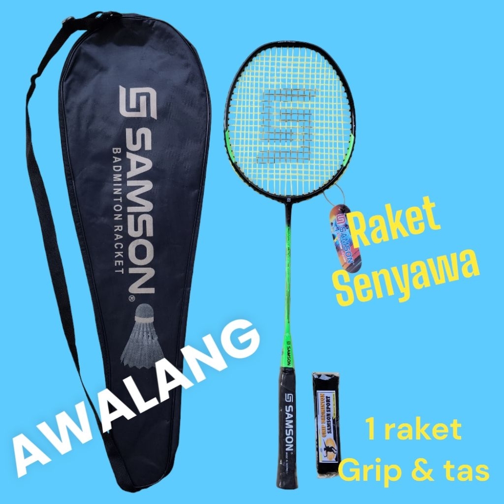 Jual ORIGINAL BADMINTON RAKET SAMSON include 1 raket 1 grip 1 tas raket ...