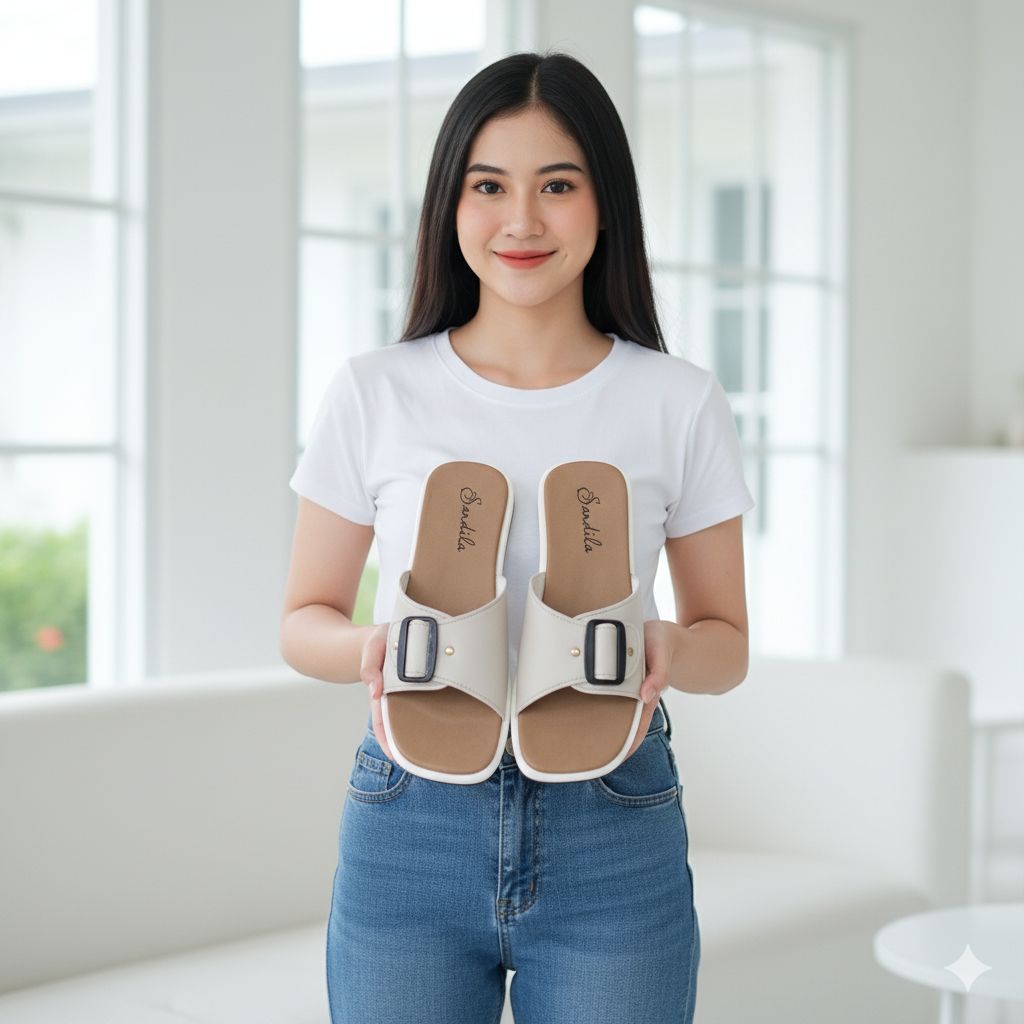 Jual sandal selop wanita terbaru 2025 / sandal selop nonslip terbaru ...