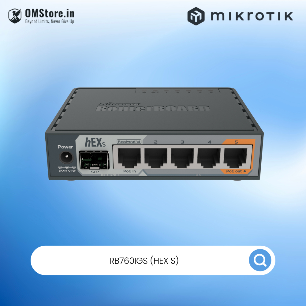 Jual Mikrotik RB760iGS hEX S Gigabit Router 5 Port + SFP Slot | Shopee ...