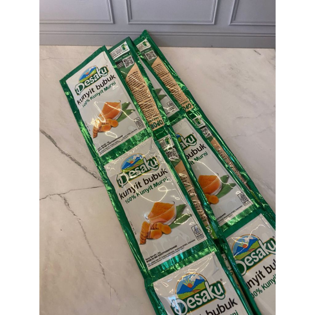 Jual DESAKU kunyit bubuk renceng isi 12 sachet/kunyit bubuk desaku ...