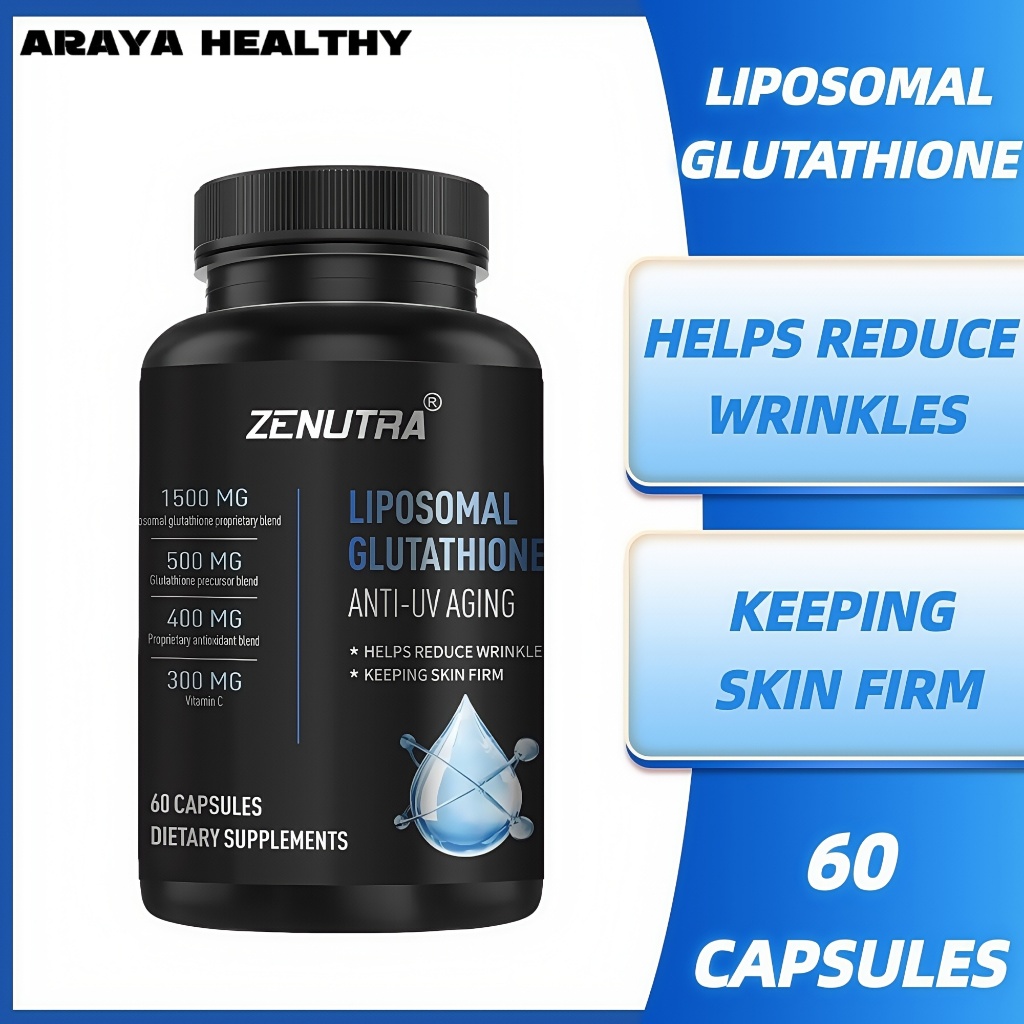 Jual Glutathione Capsules 2400 mg - Untuk pemutihan, anti -penuaan,  antioksidan dan dukungan kesehatan, mengurangi kebodohan pada kulit,  mengurangi garis -garis halus dan kerutan